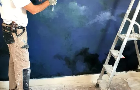 Lettres Et Couleurs Peinture Interieur A Blois Peinture Dun Decor En Cours Lettresetcouleurs